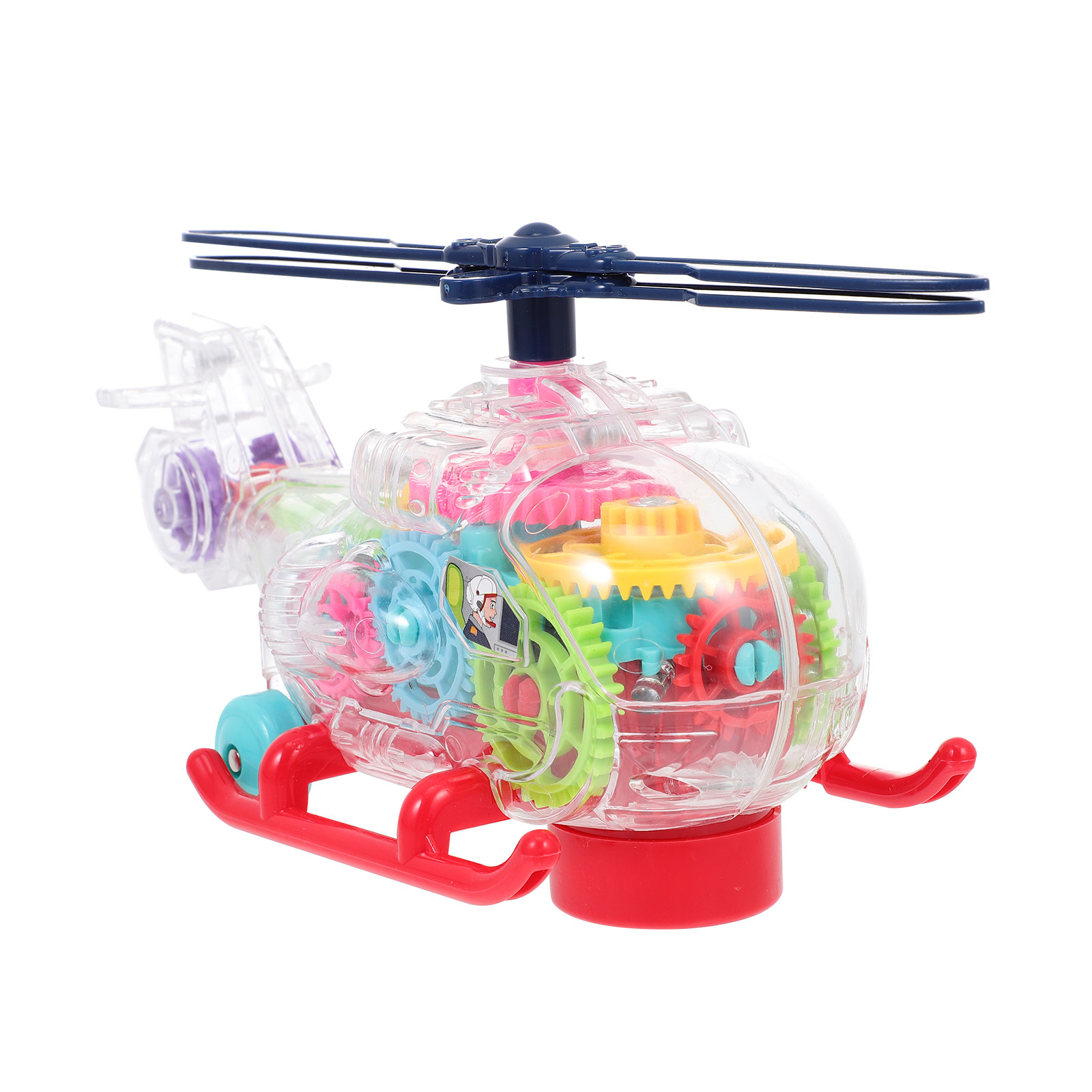 Kids Toys Helicopter - Music Light Helicopter Educational Building Take