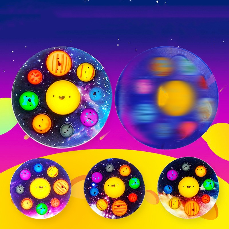 Kids Quiet Toys - Eight Planets Dimple Push Bubble Fidget