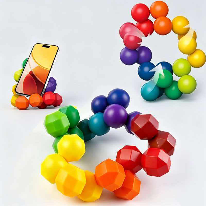 Kids Quiet Toys - Rainbow Infinity Twist Sensory Ball Fidget