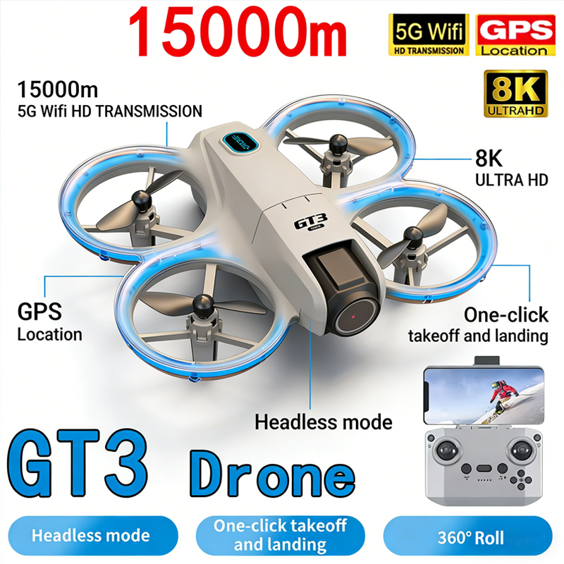 New GT3 MAX Drone 8K HD Aerial - Kids Toys Helicopter recension och pris