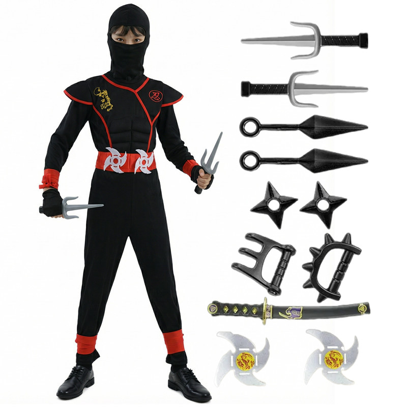 Black and Blue Ninja Costume f - Kids Toys Set recension och pris