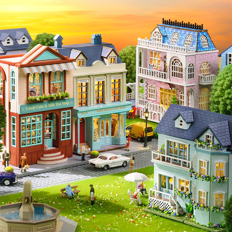 Diy Mini Wooden Dollhouse With - Kids Toys Elephant recension och pris