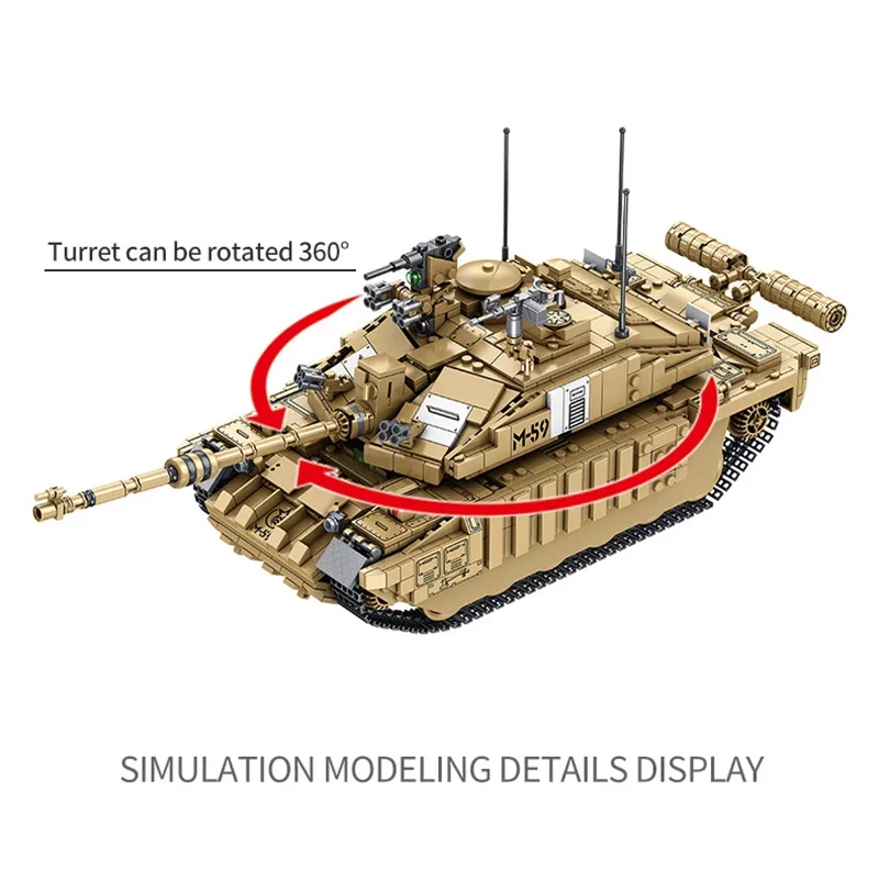 1687Pcs Military Tanks UK Chal - Kids Toys Uk recension och pris