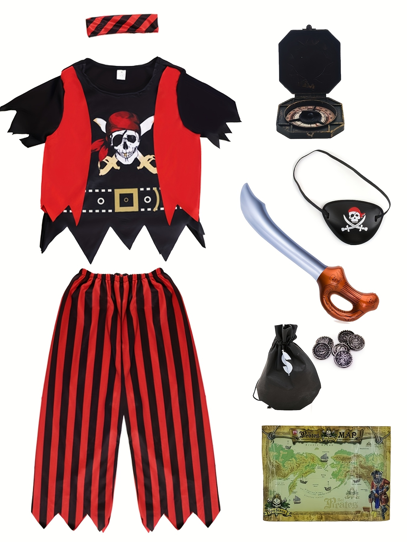 Kids Pirate Costume Set Hallow - Kids Toys Set recension och pris