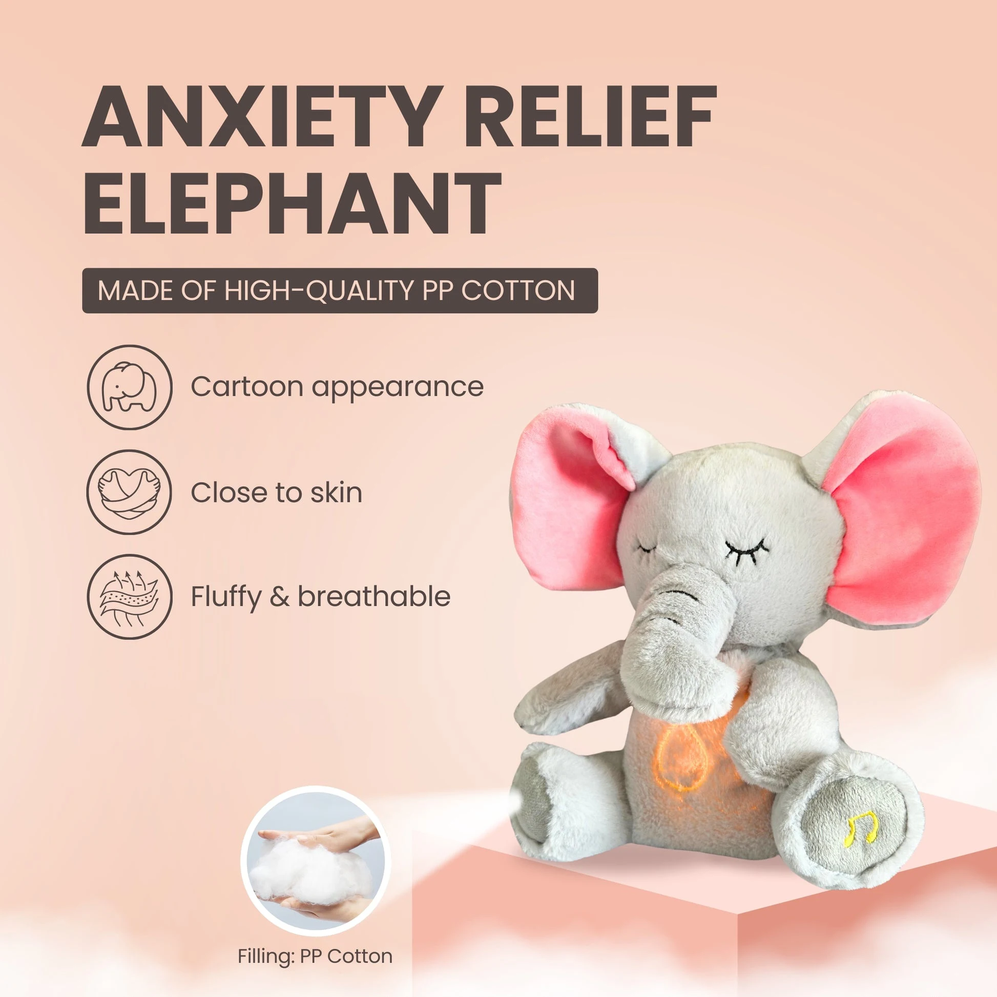 4 Modes Baby Breathing Soothin - Kids Toys Elephant recension och pris