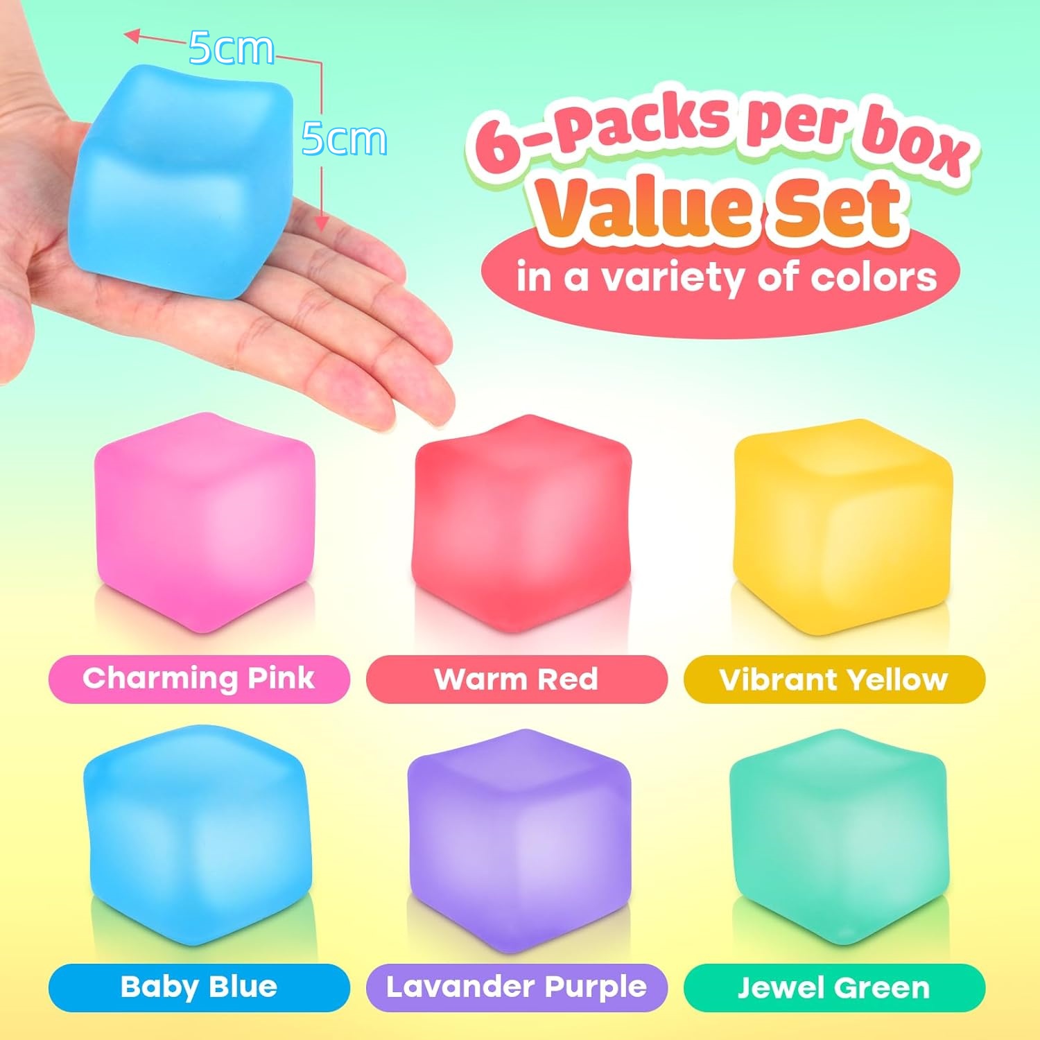 Stress Cube Squishy Fidget Toy - Kids Quiet Toys recension och pris