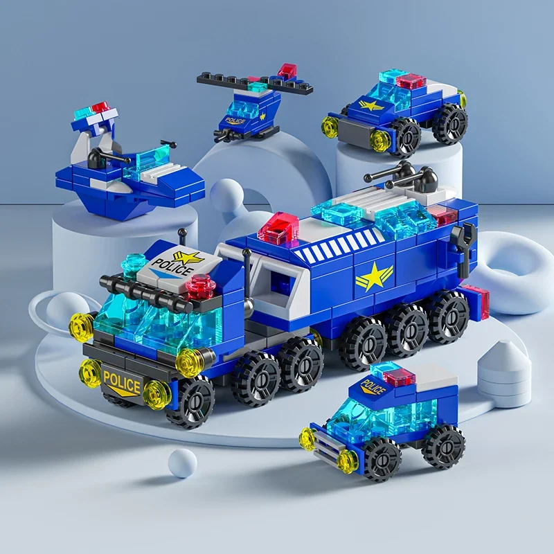 City Fire Car Building Blocks  - Kids Toys Helicopter recension och pris