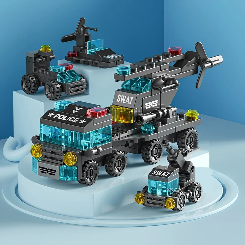 City Fire Car Building Blocks  - Kids Toys Helicopter recension och pris